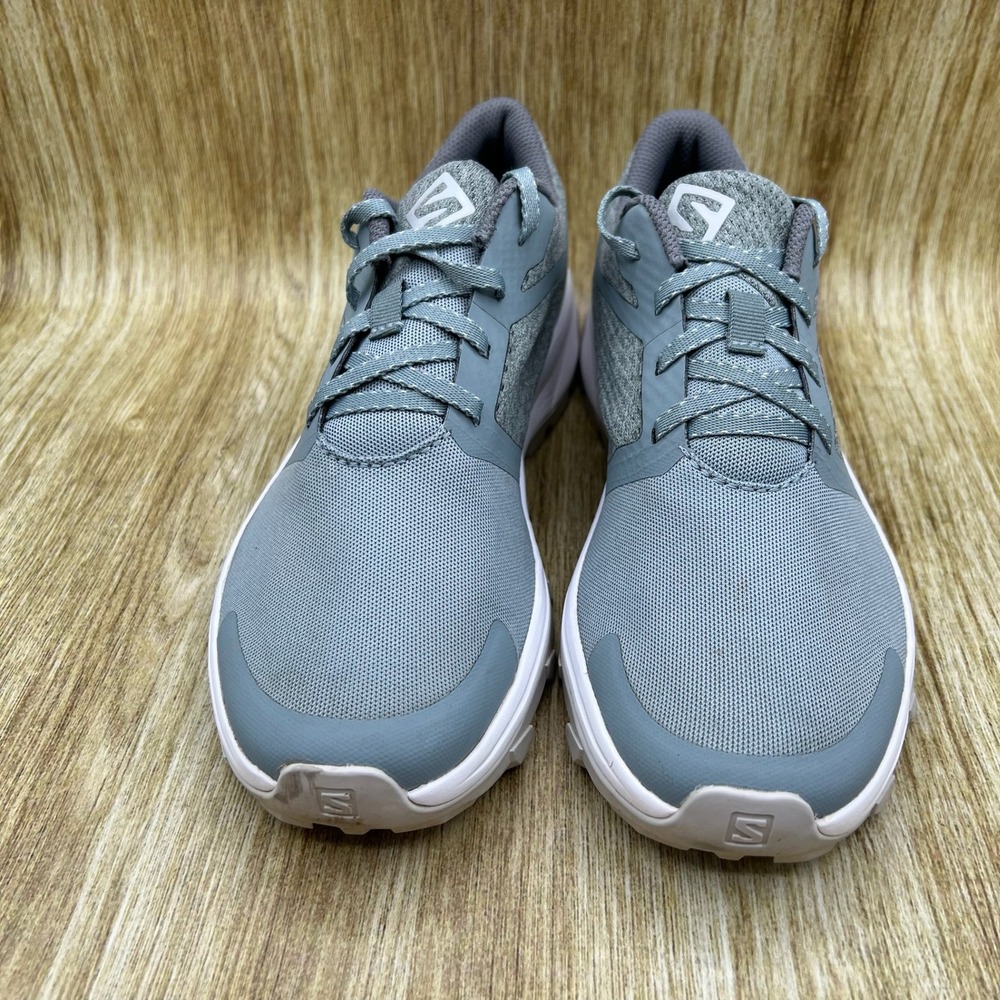 Salomon Outbound Hiking Shoes Women's Size 8 Gray Blue Low Top Sneakers 407912 - Picture 2 of 10